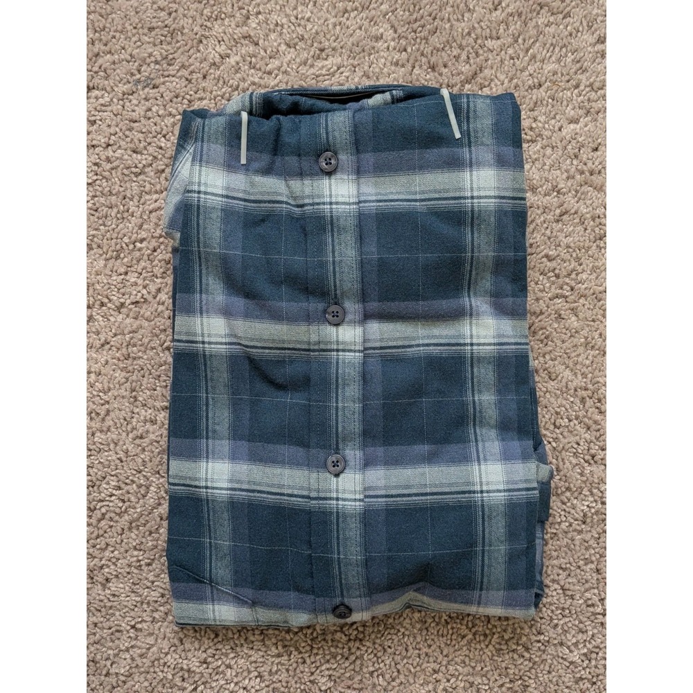 UNTUCKit Performance Button Up Barker Long Sleeve Navy Men Large Regular Fit NWT - Picture 2 of 7